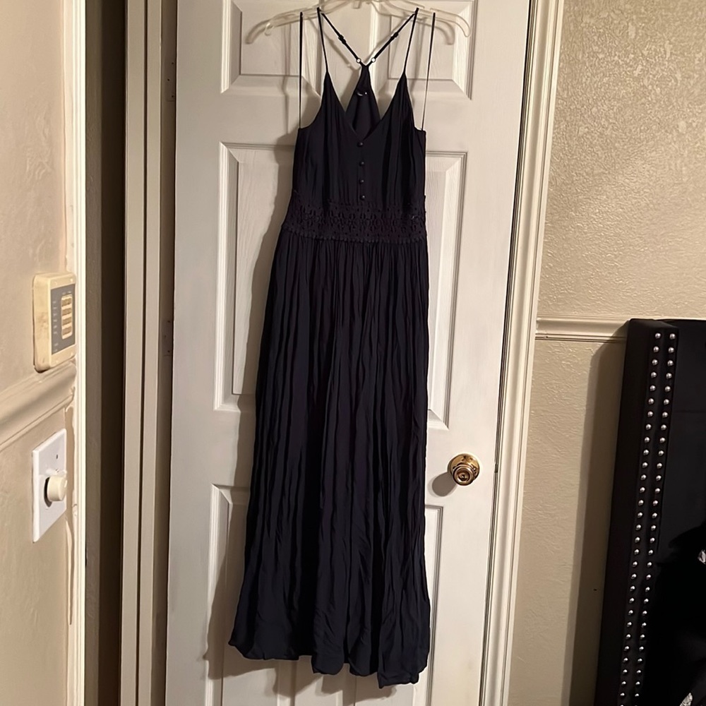 Fashion Nova navy blue maxi